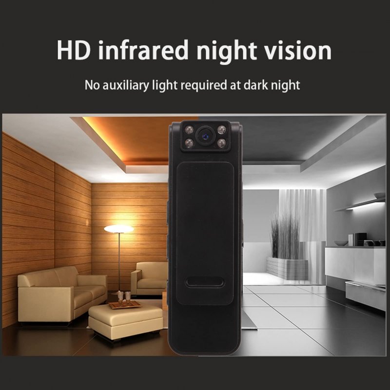Mini Body Camera Portable Wearable Video Recorder Hd Night Vision 128g Extension Magnetic Security Bodycam With 90a Rotation