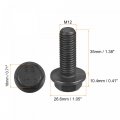 Uxcell Metric M12x35mm Hex Flange Bolts 6pcs 10 9 Grade Carbon Steel Hexagon Head Screws