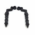 Xkh Group Motorcycle Black Bamboo Style Foot Peg Footrest With Mounting Kit Clamps Fits Front Engine Guards 1-1 4 Diameter