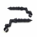 Xkh Group Motorcycle Black Bamboo Style Foot Peg Footrest With Mounting Kit Clamps Fits Front Engine Guards 1-1 4 Diameter