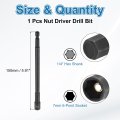 Hex Nut Driver Drill Bit 7mm Metric 6 Point Socket 1 4 In Shank Magnetic Cr V Steel Bolt For Power Drills Impact Drivers 5 91
