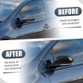 X Autohaux 1 Pair Car Rear View Driver Passenger Side Mirror Cover Cap Overlay Black Carbon Fiber Pattern For Toyota Prius