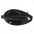 Door Handles Exterior Interior Front Driver Side Replacement Fit 2003-2008 For Hyundai Tiburon Outside Inside Black 2pcs 