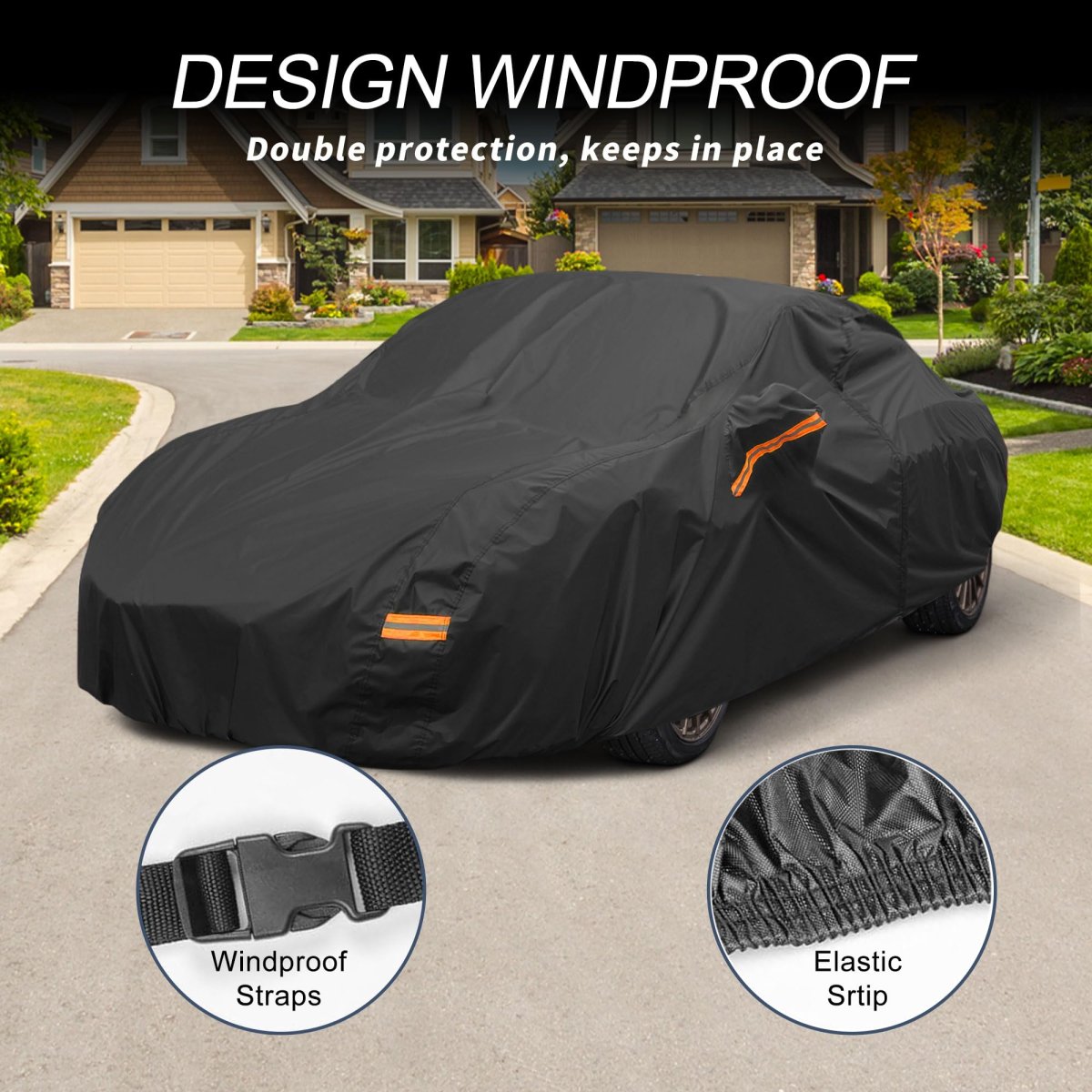 Waterproof Outdoor Car Cover For Lexus Rc Sun Rain Snow Hail Protection With Aluminum Film And Spunlace Cotton Black Left Side