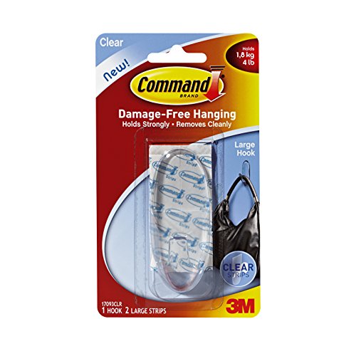 Command Hook Large Clear 1-hook 6-pack