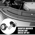 X Autohaux 10pcs Fender Washer Bumper M6 Bolts Engine Bay Dress Up Kit Aluminum Black