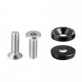 X Autohaux 10pcs Fender Washer Bumper M6 Bolts Engine Bay Dress Up Kit Aluminum Black