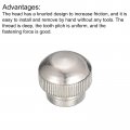 Uxcell Knurled Thumb Nuts 2pcs M6 X D16mm H14mm Carbon Steel Nut With Collar High Head Blind Hole For 3d Printer Parts