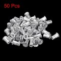 Uxcell 10-24 Rivet Nuts Aluminium Alloy Knurled Flat Head Threaded Insert Nut Silver 50pcs