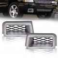 G-plus Front Bumper Caliper Air Duct Compatible With 2003-2007 Chevy Silverado 1500 Ss-style Left Right Pair Gray