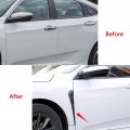Qiilu Car Fender Side Vents 2pcs Vent Air Wing Cover Trim Stickers Decorative Flow Intake Hole Grille Spoiler Auto Exterior