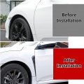 Qiilu Car Fender Side Vents 2pcs Vent Air Wing Cover Trim Stickers Decorative Flow Intake Hole Grille Spoiler Auto Exterior