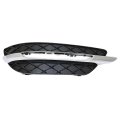 Front Bumper Cover Grille For Mercedes Benz C250 2012 2013 2014 Passenger Side Black Plastic With Center Molding Replacement 
