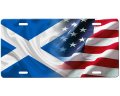 Scottish Flag American Novelty Vanity Plate Sign Custom Background Options Durable Rust Proof Aluminum Metal 11 9 In X 5 Gloss 