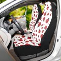 Oyihfvs Seamless Big And Small Red Ladybugs On White 2pcs Front Car Seat Covers Set Universal Fit For Vehicle Sedan Interior