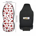 Oyihfvs Seamless Big And Small Red Ladybugs On White 2pcs Front Car Seat Covers Set Universal Fit For Vehicle Sedan Interior