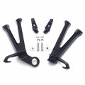 Httmt- Rear Passenger Footrest Bracket Foot Pegs Set Compatible With 2011-2023 Suzuk Gsx-r 600 750 In Black P N Mt390-056-gbk