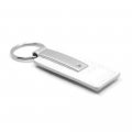 Au-tomotive Gold Carbon Fiber Rectangular Leather Key Chain For Honda White