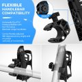 Motorcycle Atv Cup Holder Bike With 360 Rotation Crocodile-bite Clamp Dirt Water Resistance Mud-proof For Atv Scooter Boat
