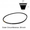 Uxcell K-28 V Belt Machine Transmission Rubber Black Replacement Drive 28 Inch Pitch Girth 8mm Width 6mm Height Jis Standard