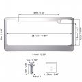 X Autohaux License Plate Frame Metal Stainless Steel Front Rear Car Tag Cover Frames With Screws Bolts And Anti Rattle Pads