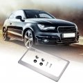 X Autohaux License Plate Frame Metal Stainless Steel Front Rear Car Tag Cover Frames With Screws Bolts And Anti Rattle Pads
