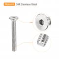 Uxcell 8-32x1-1 4 Flat Countersunk Head Socket Cap Screws 25pcs 304 Stainless Steel Hex Full Thread Bolts