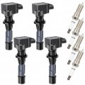 Aintier Ignition Coil Coils Iridium Spark Plugs Uf540 For Mazda 3 6 Cx-7 Mx-5 L4 2 0l 3l 5l