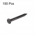 Uxcell Hardware Nails Carbon Steel Point Tip Wall Cement Nail 25mm 1 2 3mm Rod Dia Black 150pcs