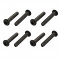 8pcs M5x30mm 10 9 Grade Hex Socket Reverse Left Hand Thread Screw Bolt Black 