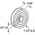 Prime-line D 1506 1-1 2 In Nylon Roller With Ball Bearing Replacement Pack