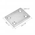 Uxcell Repair Plate 47mm X 38mm Flat Fixing Mending Bracket Connector 4 Pcs