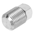 1 8 In Npt Male Pipe Plug 316 Stainless Steel Outer Square Head Solid Thread Bung For Hydraulic And Pneumatic Systems Silver 