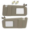 Left And Right Sides Sun Visor For 2006-2011 Toyota Camry Withoutroof Beige Sun With Lights Replace 74320-06780-e0 