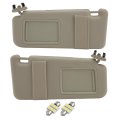 Left And Right Sides Sun Visor For 2006-2011 Toyota Camry Withoutroof Beige Sun With Lights Replace 74320-06780-e0