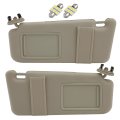 Left And Right Sides Sun Visor For 2006-2011 Toyota Camry Withoutroof Beige Sun With Lights Replace 74320-06780-e0