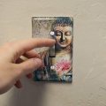 Buddha Pink Lotus Flowers Serenity Plastic Wall Decor Toggle Light Switch Plate Cover 