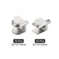 Uxcell Glass Shelf Brackets Clamp Clip Shaft Mount For 5-8mm Thickness Total 20pcs
