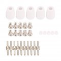31pcs Plasma Cutter Torch Lg40 Consumable Pt31 Consumables Air Body 20072 Nozzles Electrodes Shield Cup Gas Ring