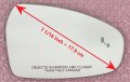 Blind Spot Mirror Glass With Full Size Adhesive For 2019-2024 Kia Forte Passenger Side View Right Rh