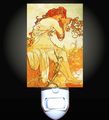 Summer By Mucha Decorative Night Light 
