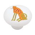 African Tribal Cheetah High Gloss Ceramic Drawer Knob 