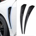 Car Fender Side Vents Protection Cap 2 Pack Abs Carbon Fiber Spoiler Decorative Stickers Universal Auto Exterior Accessories 