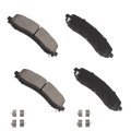 Rear Ceramic Disc Brake Pad Set D2225 For Ram 2500 And 3500 2019 To 2025 4 Piece Kit With Hardware Model 155560 