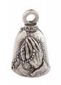 Guardian Bell Praying Hands Christian Biker Motorcycle Keychain Good Fortune 