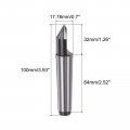 Uxcell Mt2 Tungsten Steel Half Notched Lathe Dead Center Morse Taper 2mt 60 Degree Drill Tool For Woodworking Woodturning