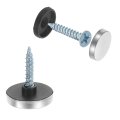 24pcs Screw Covers Caps 18mm Dia Stainless Steel Mirrors Decorative Cover Nails Convex Gasket Screw Fasteners For Sign 