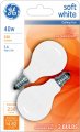 Ge A15 Ceiling Fan Decorative Light Bulb Soft White Finish 40-watt Candelabra Base 2-pack