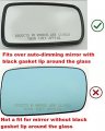 Fit Over Auto-dimming Mirror Glass With Full Size Adhesive For Bmw 2002-2008 745 750 760 7 Series Passenger Side View Right Rh