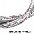 Uxcell Faucet Supply Hose Connector G3 8 Female X M10x1 0 Male 24 Inch Length 304 Stainless Steel 1set